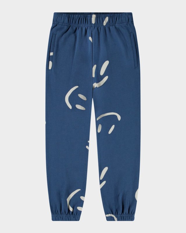 Boy's Allen Happy Face Sweatpants, Size 3-6